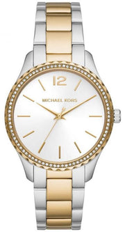 Michael Kors Layton Quartz Silver Dial Two Tone Steel Strap Watch For Women - MK6899 mk6899 - Image 1