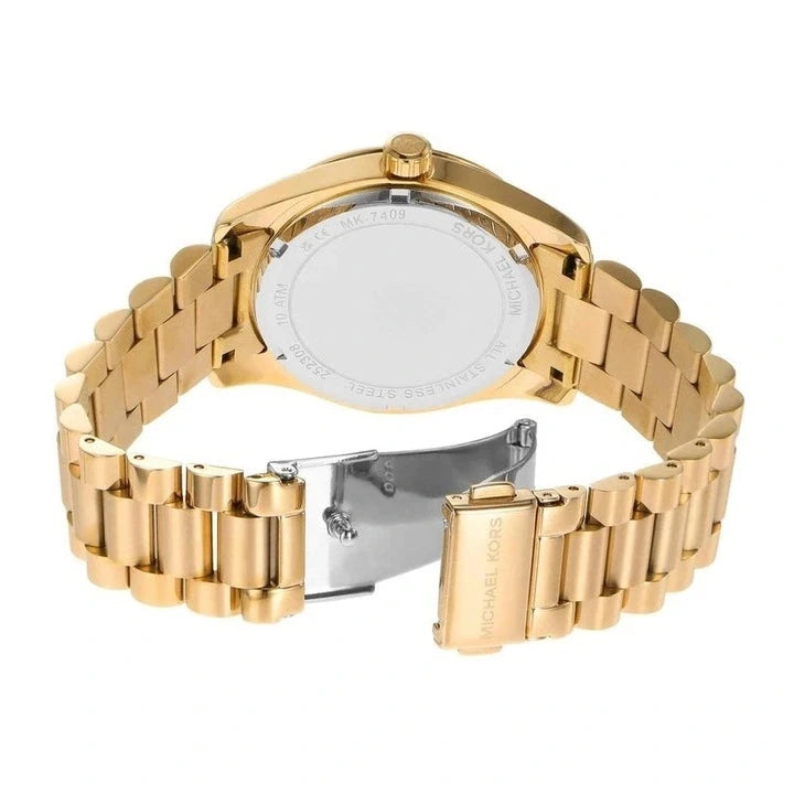Michael Kors Lexington Mother of Pearl White Dial Gold Steel Strap Watch for Women - MK1079 mk1079 - Image 5