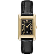 Emporio Armani Two-Hand Date Black Leather Gino Watch AR11666 AR11666 - Image 1