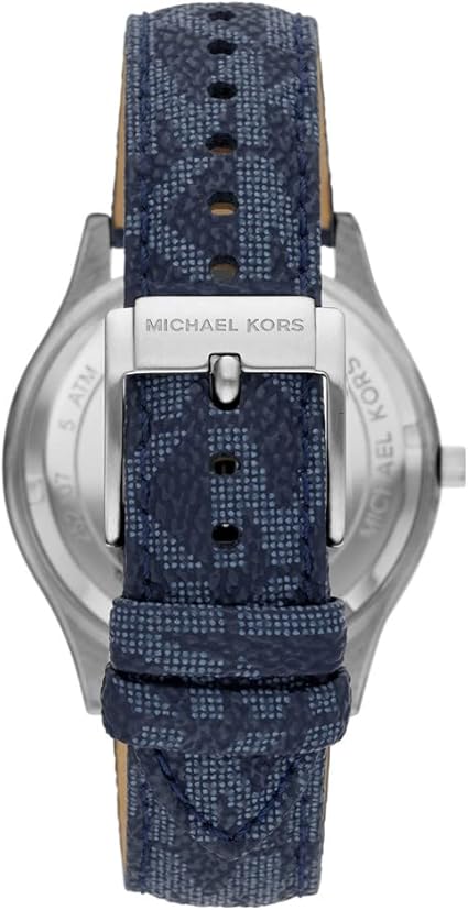 Michael Kors Oversized Slim Runway Navy Blue Dial Silver Men's Watch - MK8907 MK8907 - Image 3