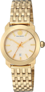 Tory Burch Whitney Ivory Dial Gold-tone Stainless Steel  Women's Watch TBW8000