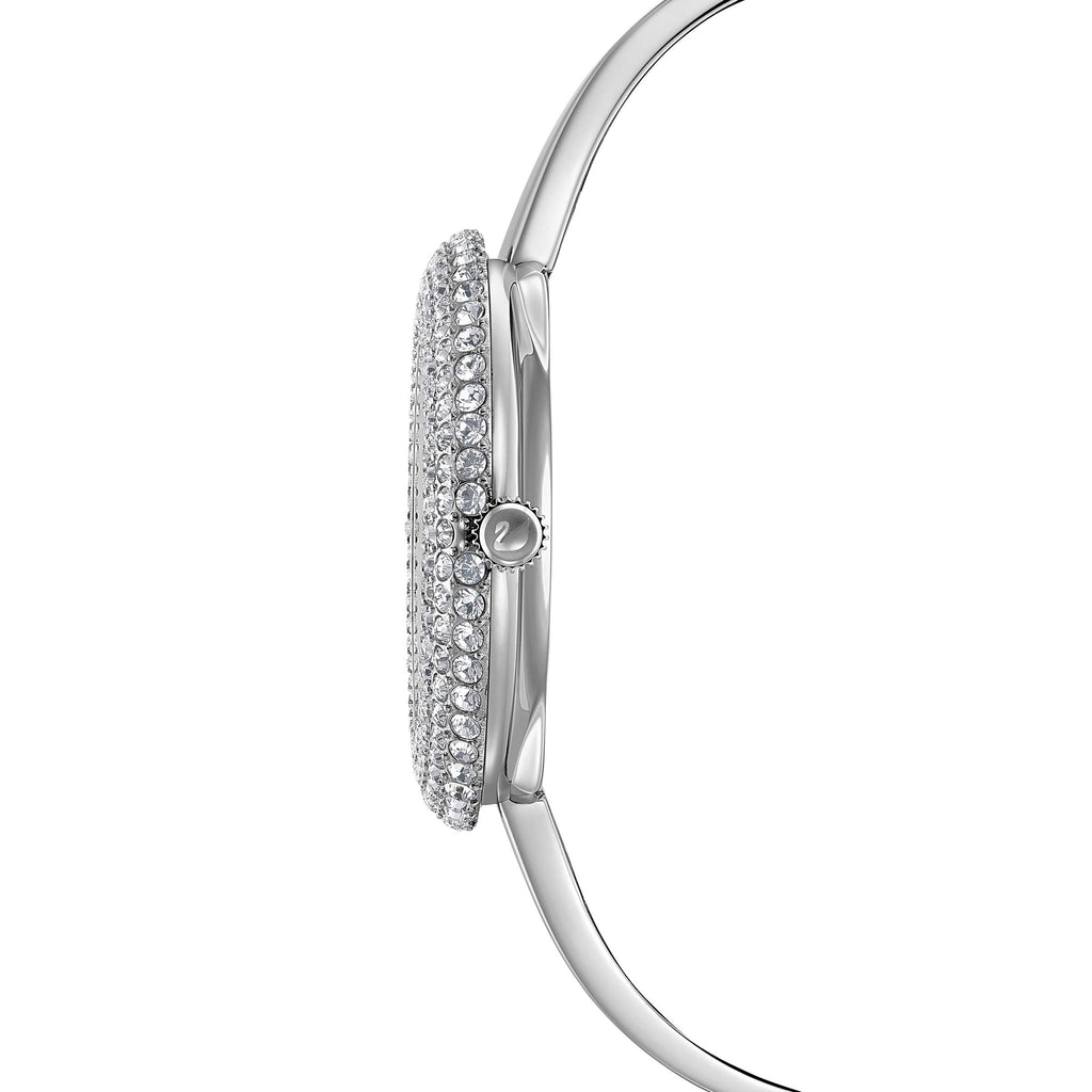 Swarovski Crystal Sparkling Micro-Pave Silver Dial Silver Steel Women's Watch 5483853