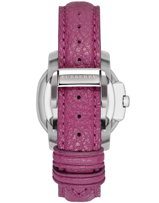 Burberry The Britain Pink Dial Pink Leather Strap Watch for Women - BBY1715 BBY1715 - Image 4