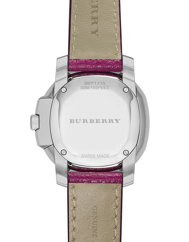 Burberry The Britain Pink Dial Pink Leather Strap Watch for Women - BBY1715 BBY1715 - Image 3