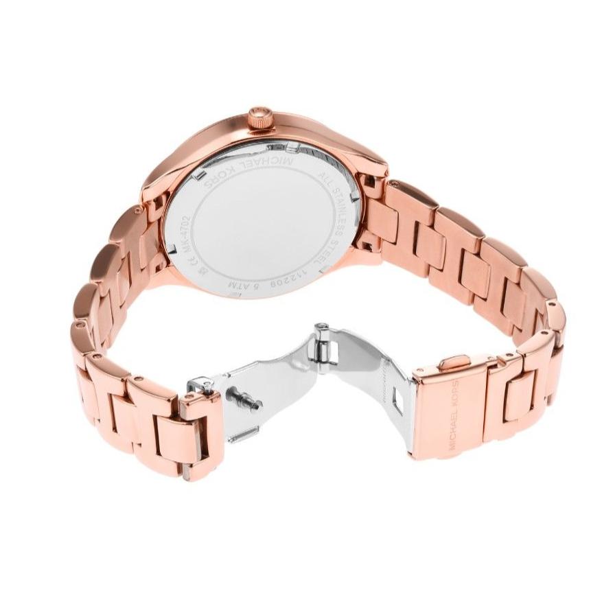 Michael Kors Lilane Quartz Rose Gold Dial Rose Gold Steel Strap Watch For Women - MK1068 mk1068 - Image 4