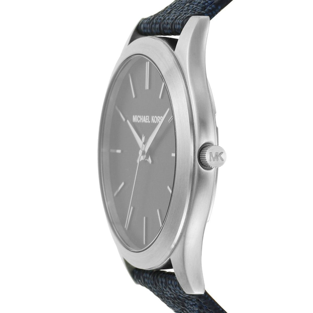 Michael Kors Oversized Slim Runway Navy Blue Dial Silver Men's Watch - MK8907 MK8907 - Image 2