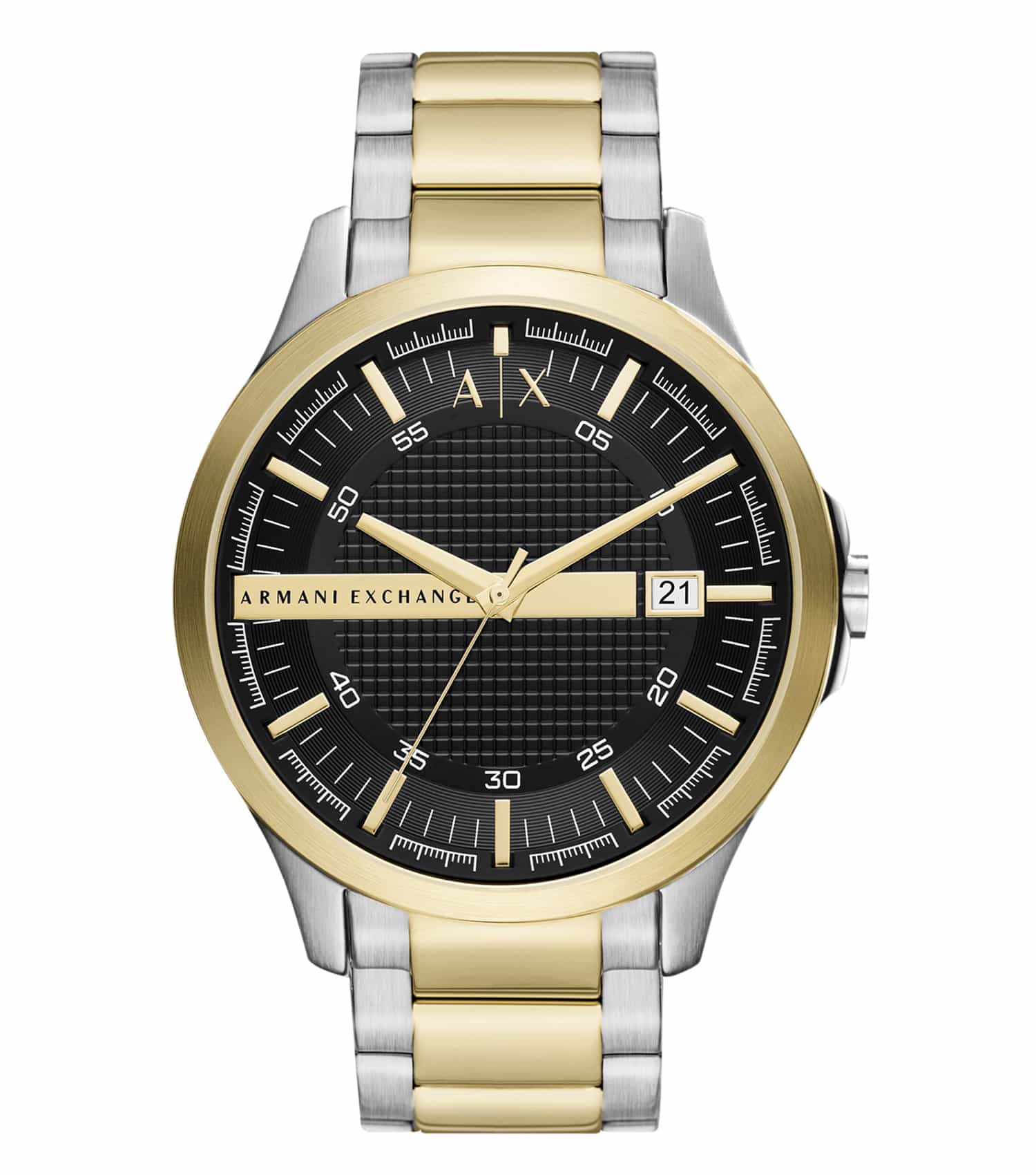 Armani Exchange Hampton Date black Dial Two-Tone  Watch - AX2453