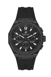 BEVERLY HILLS POLO CLUB Men’s Black Chronograph Silicone Watch – BP3557X.651