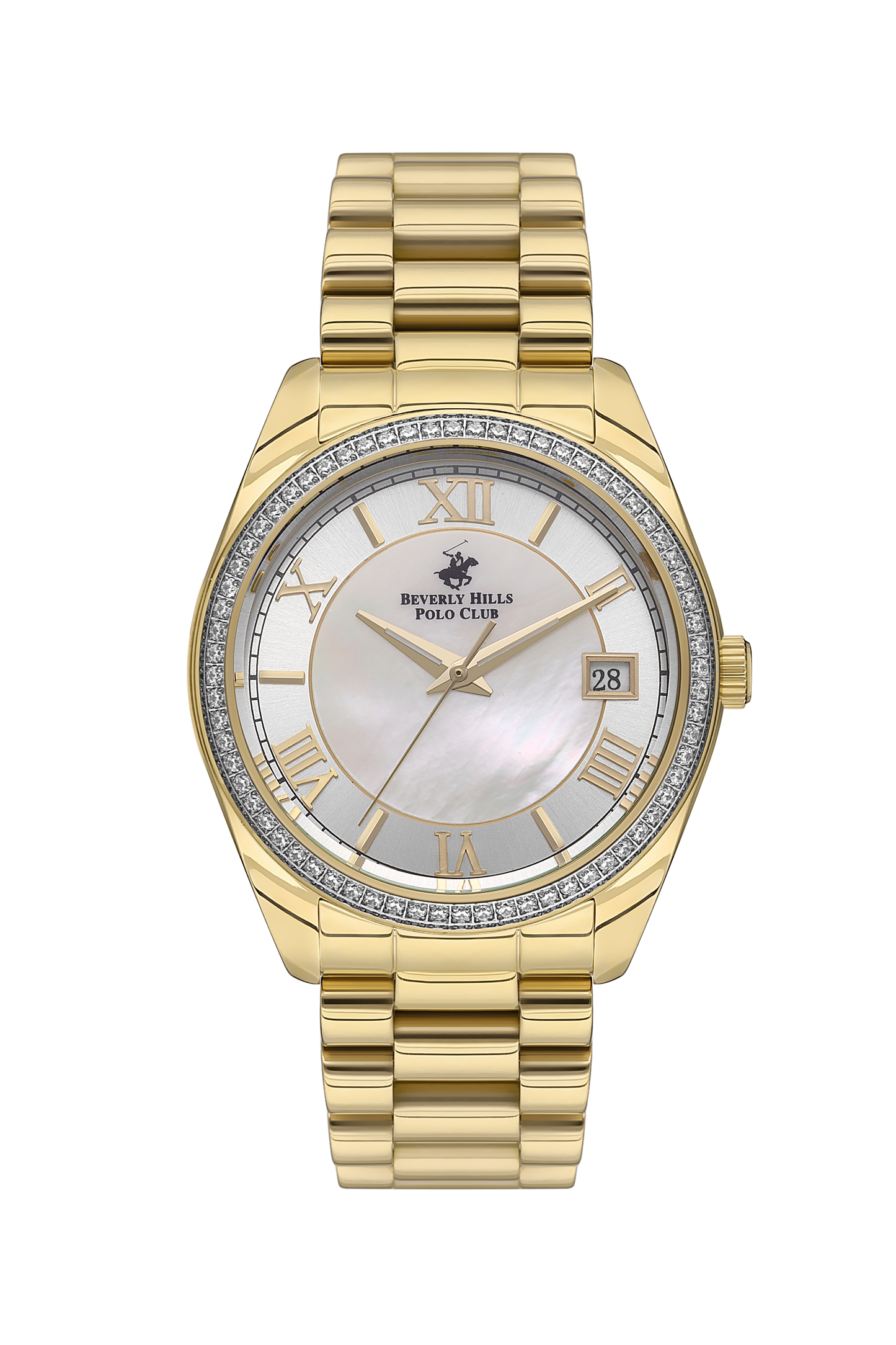 BEVERLY HILLS POLO CLUB Women's 36 MM Gold Analog Stainless Steel Watch – BP3592C.120