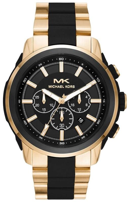 Michael Kors Lennox Chronograph Black Dial Two Tone Steel Strap Watch for Men MK8990 mk8990 - Image 1