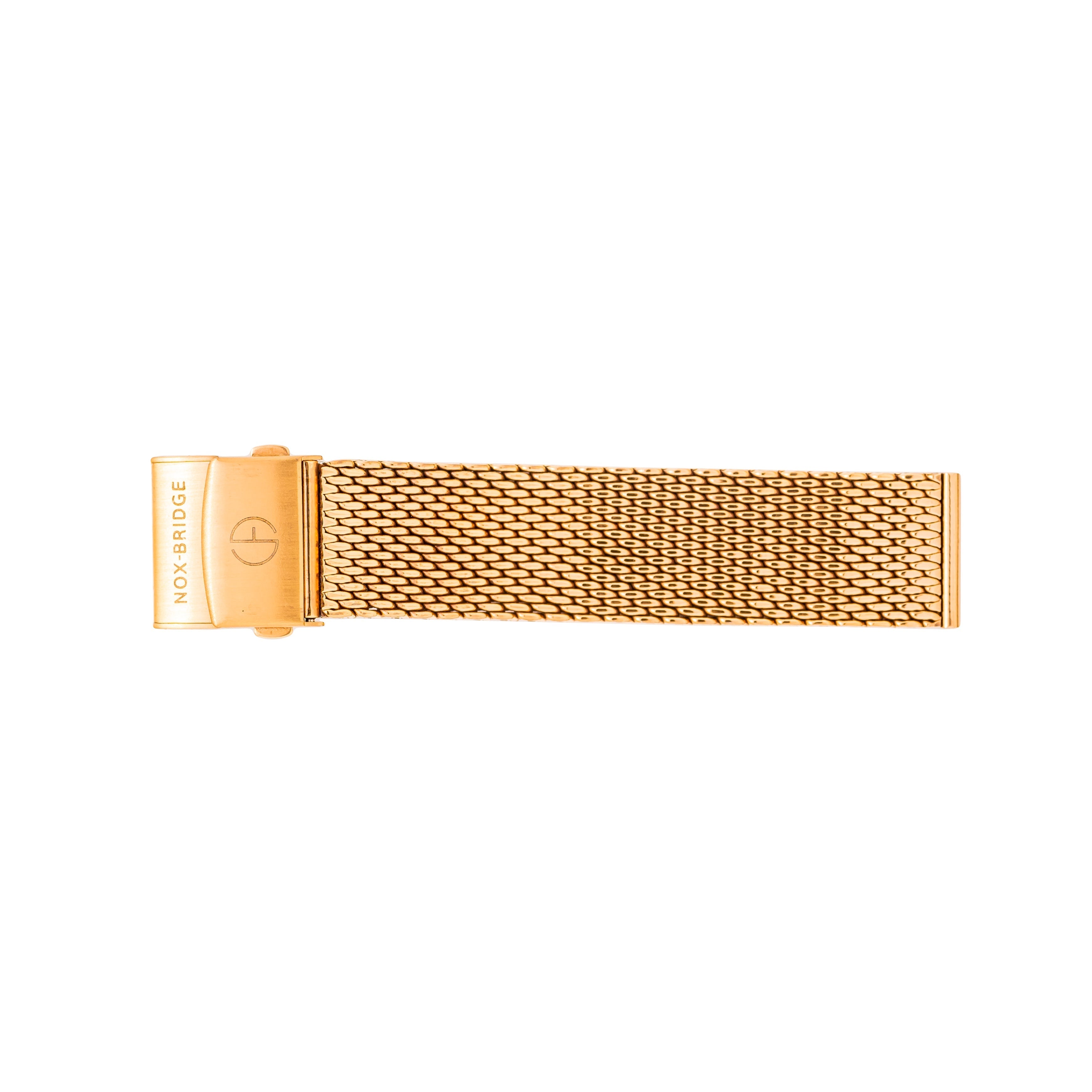 Noxbridge Phoenix Stainless Steel Mesh Rose Gold Bracelet