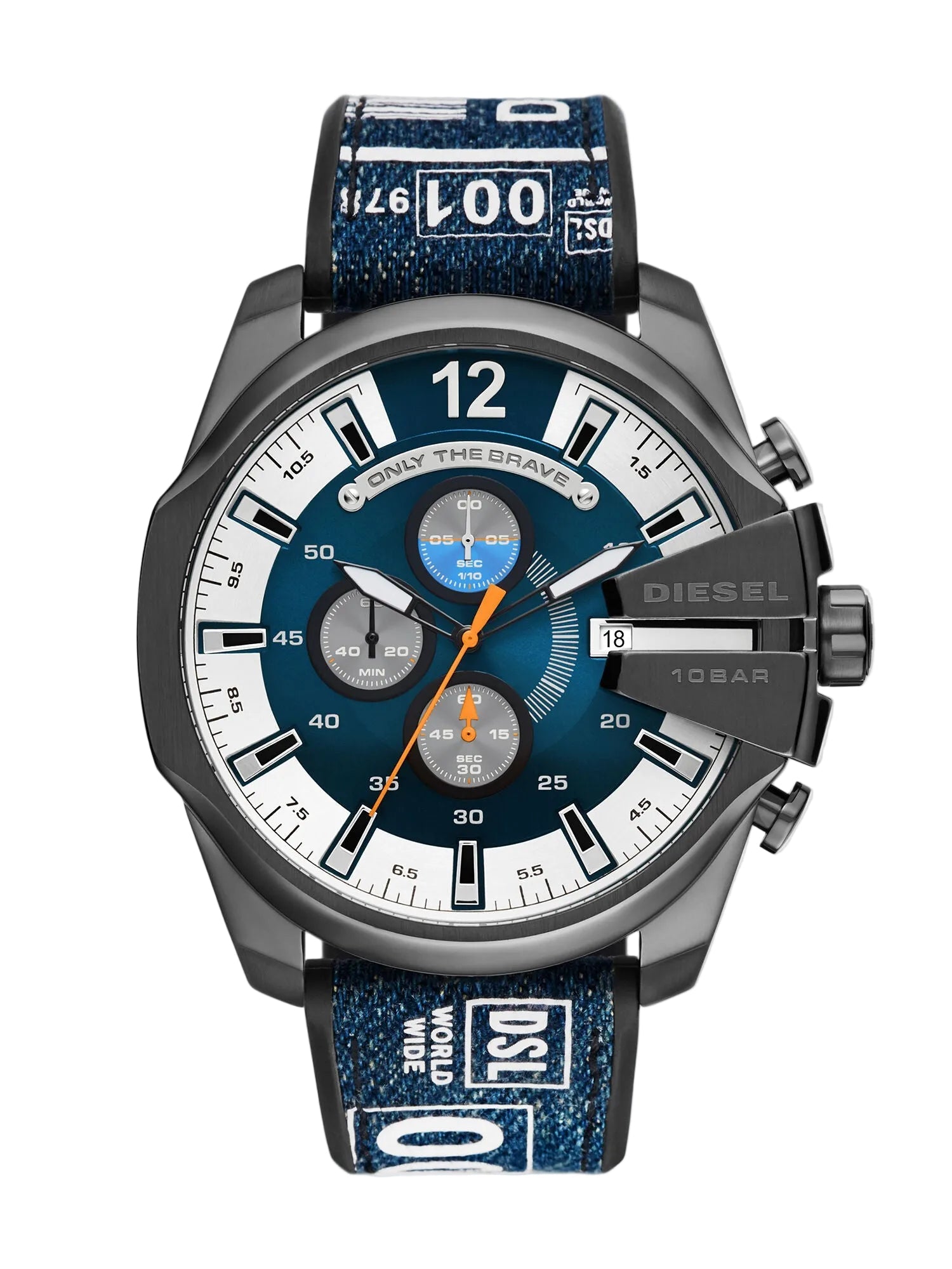 Diesel Mega Chief Chronograph Multicolor Denim Men's Watch DZ4541