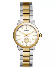 Tory Burch Rose Gold & Silver Collins Cream Dial Women's Watch TBW1305
