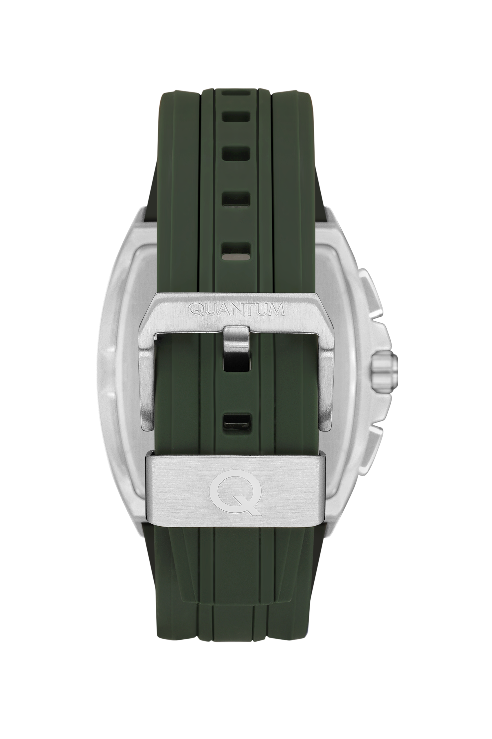 Quantum Men's Green Chronograph Silicone Strap Watch – HNG997.375