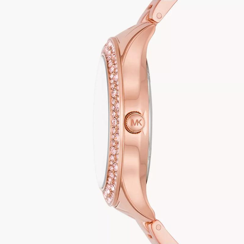 Michael Kors Lilane Quartz Rose Gold Dial Rose Gold Steel Strap Watch For Women - MK1068 mk1068 - Image 3