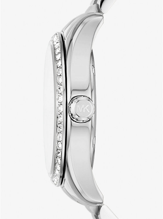 Michael Kors Lexington Crystals Mother of Pearl White Dial Silver Steel Strap Watch for Women - MK1087 mk1087 - Image 2