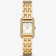 Michael Kors Monroe Pave Crystals White Dial Gold Steel Strap Watch for Women - MKO1034 mk01034 - Image 1