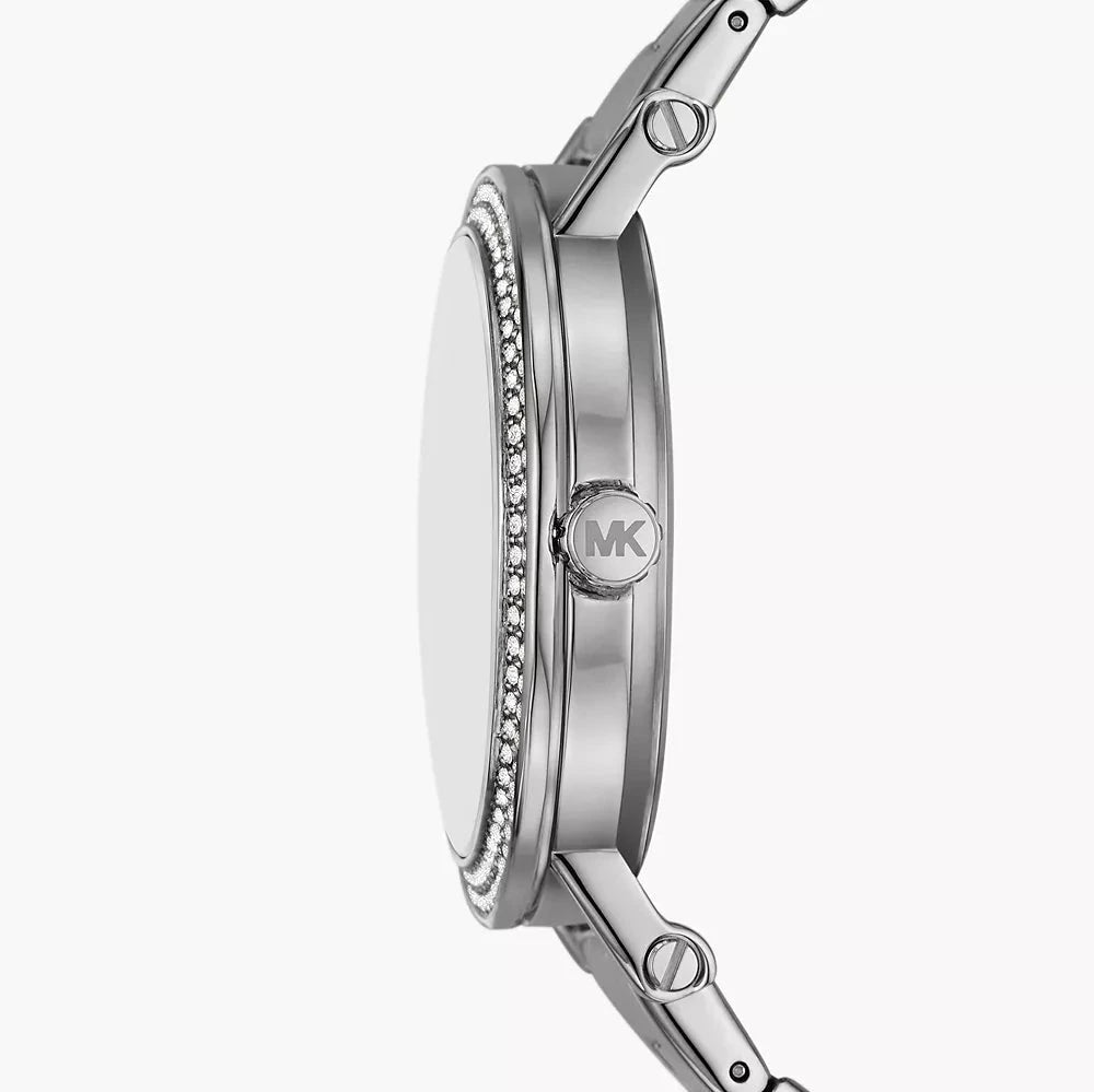 Michael Kors Corey Three-Hand Pink Dial Silver Women's Watch - MKO1050 MKO1050 - Image 3