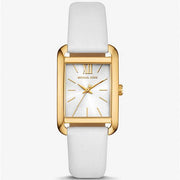 Michael Kors Petite Quartz White Dial White Leather Strap Watch for Women - MKO1059 mk01059 - Image 1