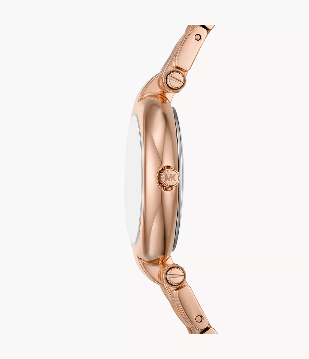 Michael Kors Three-Hand Rose Gold-Tone Stainless Steel Watch - MKO1084 mk01084 - Image 3
