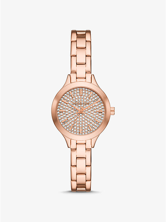 Michael Kors Mini Aspyn Pavé Rose Gold-Tone Watch - MKO1087 mk01087 - Image 1