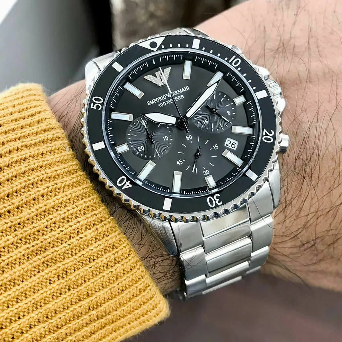 Emporio Armani World Explorer Black Dial Men's Watch AR11360 ar11603 - Image 4