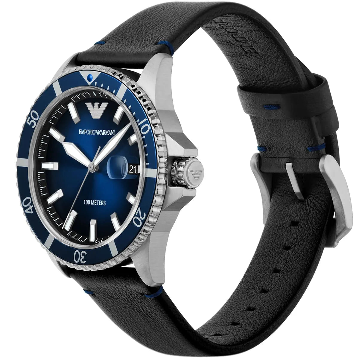 Emporio Armani Silver and Blue Men's Watch - AR11516 AR11516 - Image 2