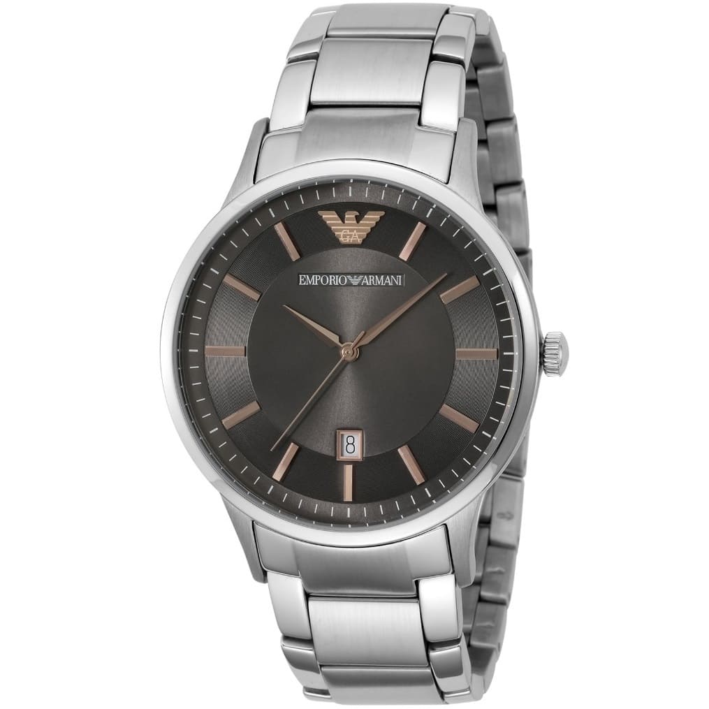 Emporio Armani Renato Quartz Grey Dial Silver Steel Strap Watch For Men - AR2514 AR2514 - Image 3