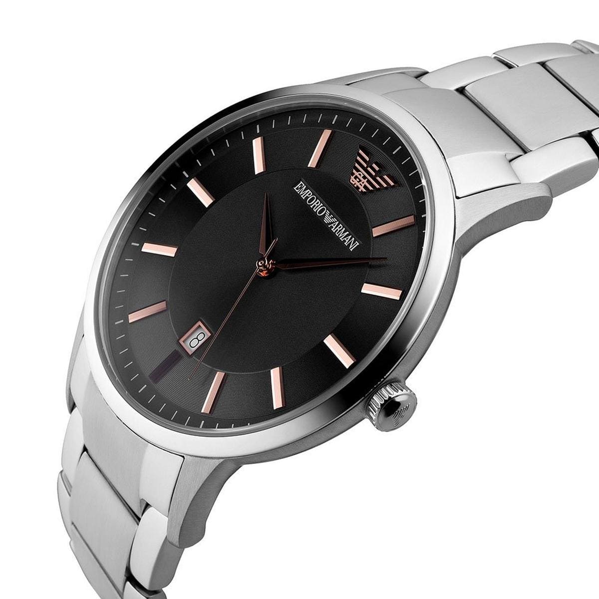 Emporio Armani Renato Quartz Grey Dial Silver Steel Strap Watch For Men - AR2514 AR2514 - Image 4