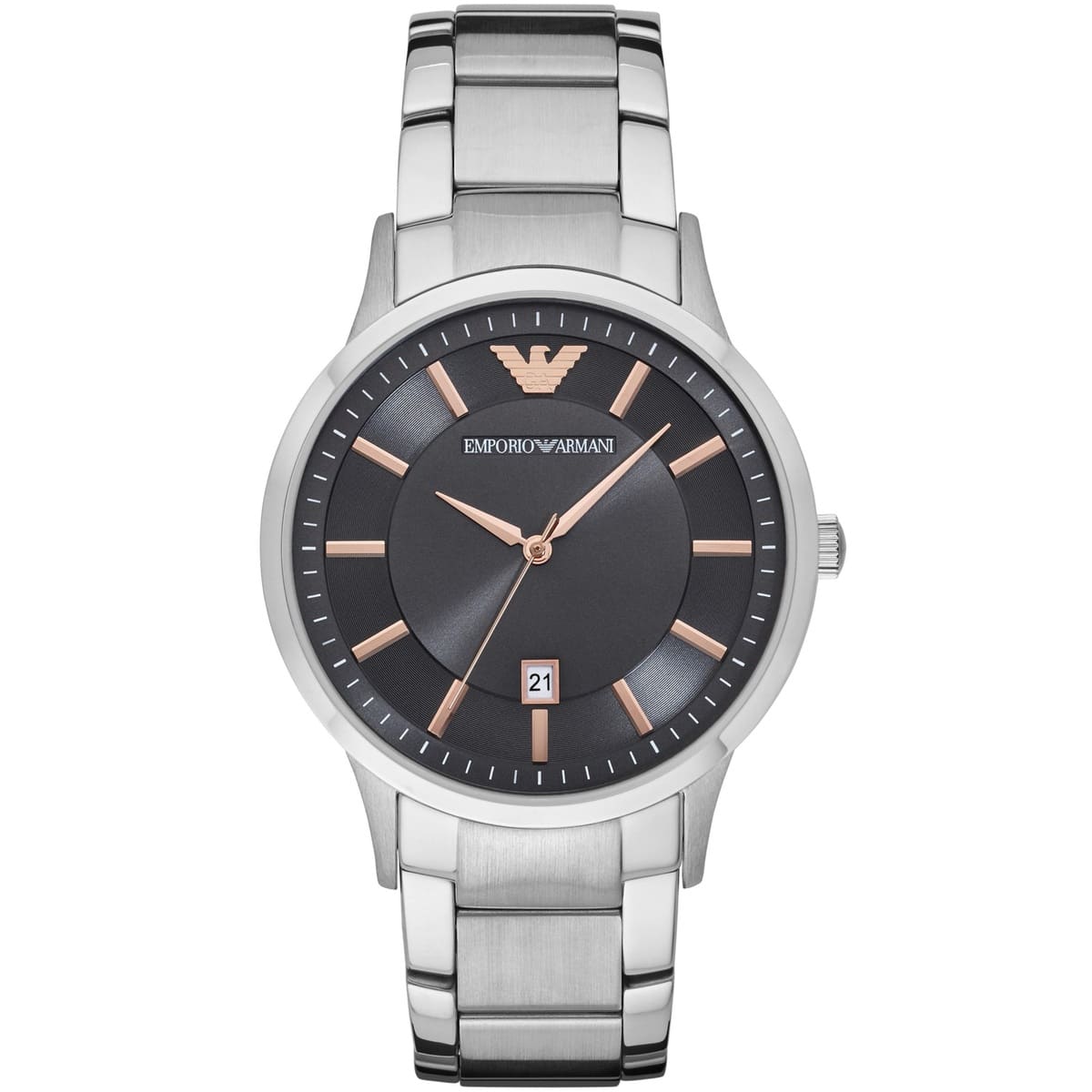 Emporio Armani Renato Quartz Grey Dial Silver Steel Strap Watch For Men - AR2514 AR2514 - Image 2