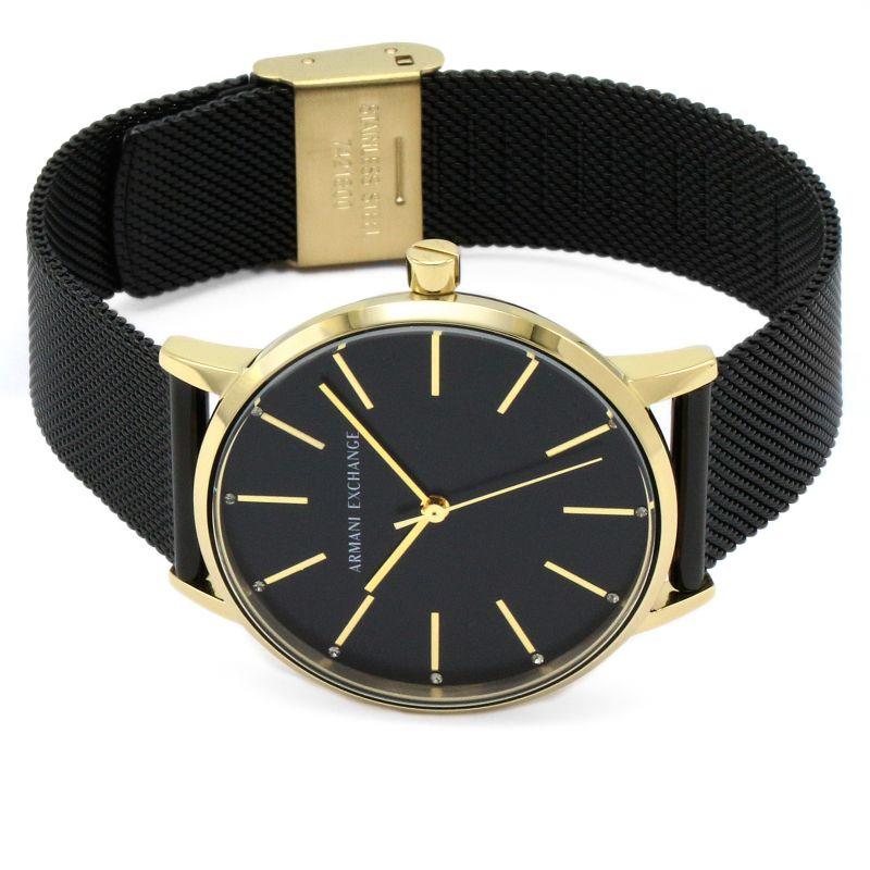 Armani Exchange Three-Hand Black Stainless Steel Women's Watch AX5548 - The Watches Men & CO #4