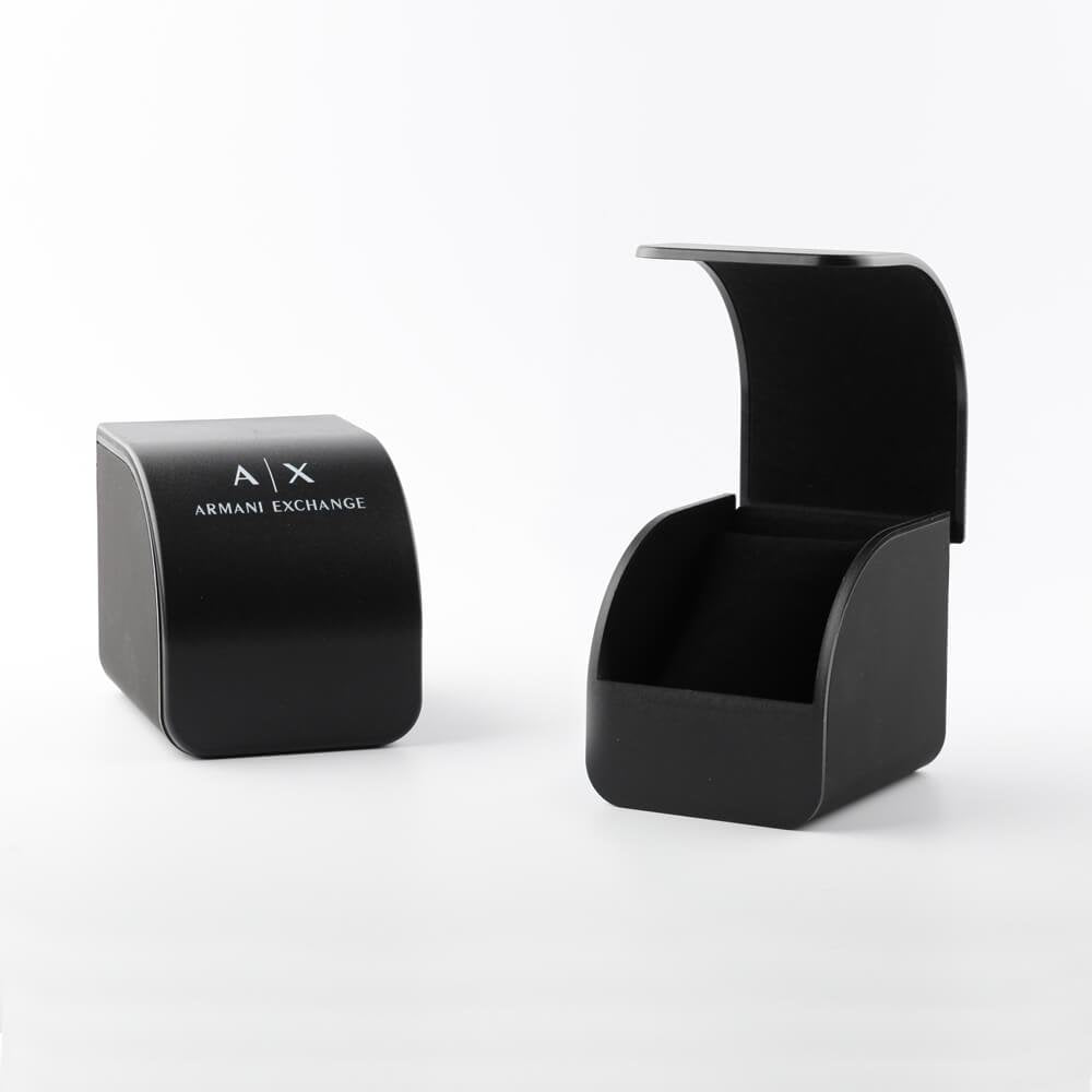 Armani Exchange Hampton Brown Leather Grey Dial Date Watch - AX2414