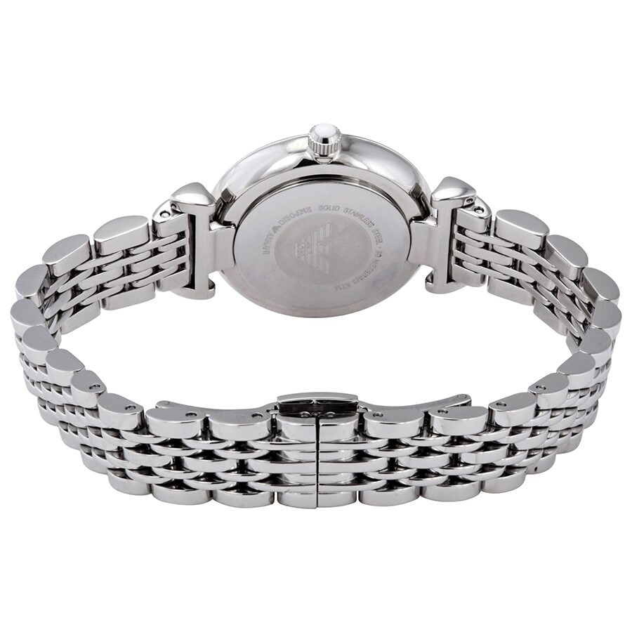 Emporio Armani Gianni T-Bar Quartz Crystal White Mother of Pearl Dial Ladies Watch #AR11204 - Kiwi Watches #3