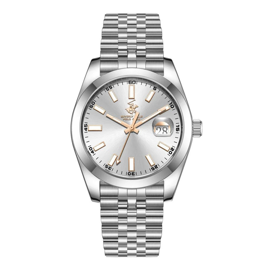 Beverly Hills Polo Club Silver Stainless Steel Men's Watch - BP3810X.330