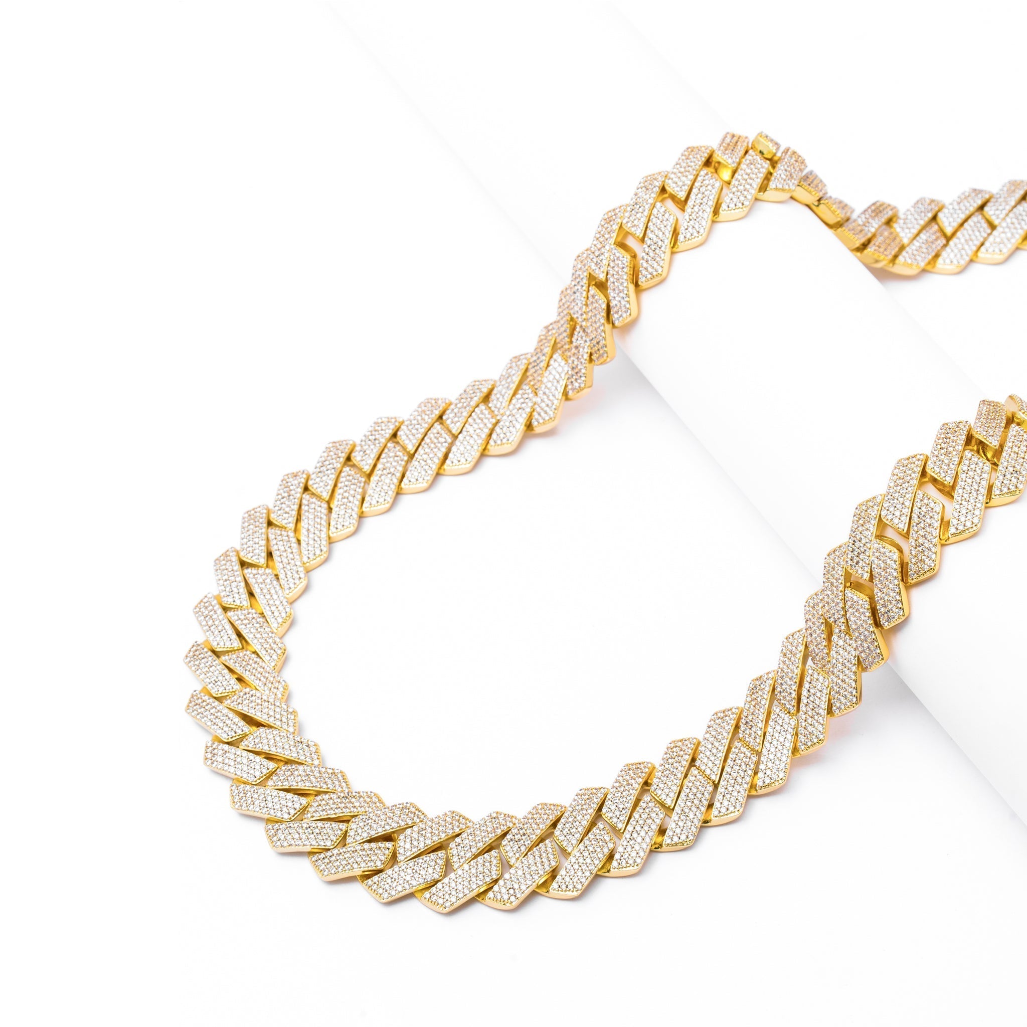 Big Daddy 20MM Iced Out Cuban Link Gold Chain - Chain