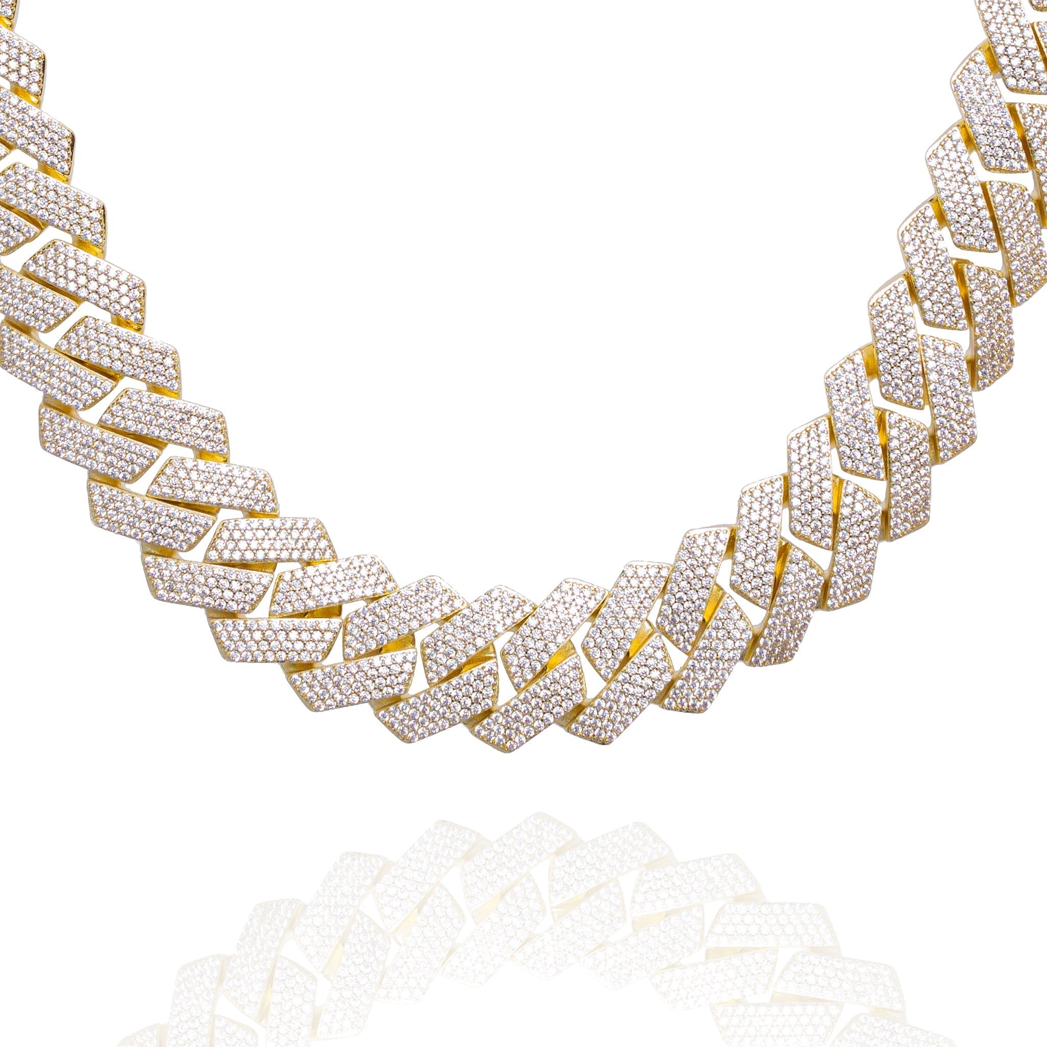 Big Daddy 20MM Iced Out Cuban Link Gold Chain - Chain