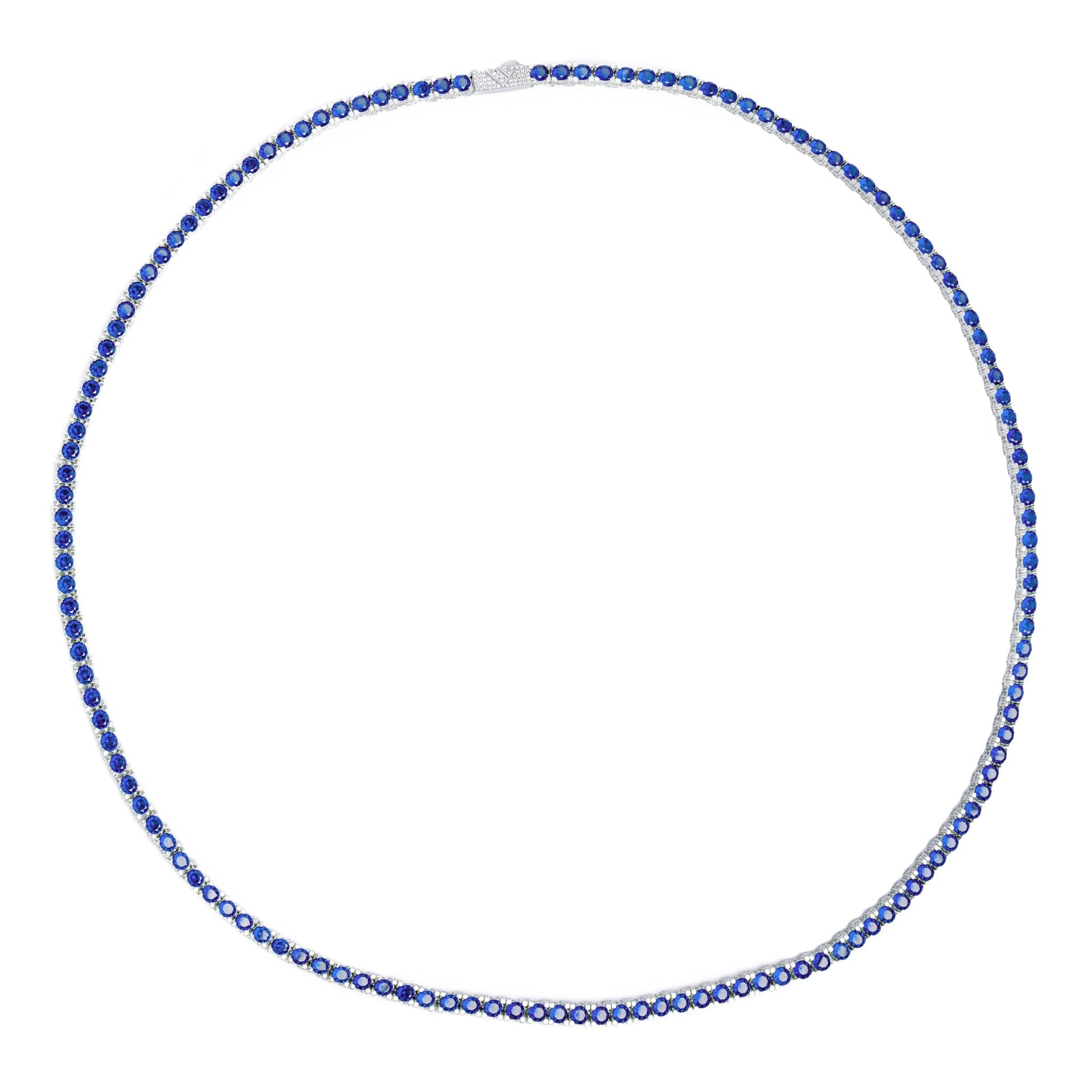 Big Daddy 4MM Silver Blue Tennis Iced Out Chain