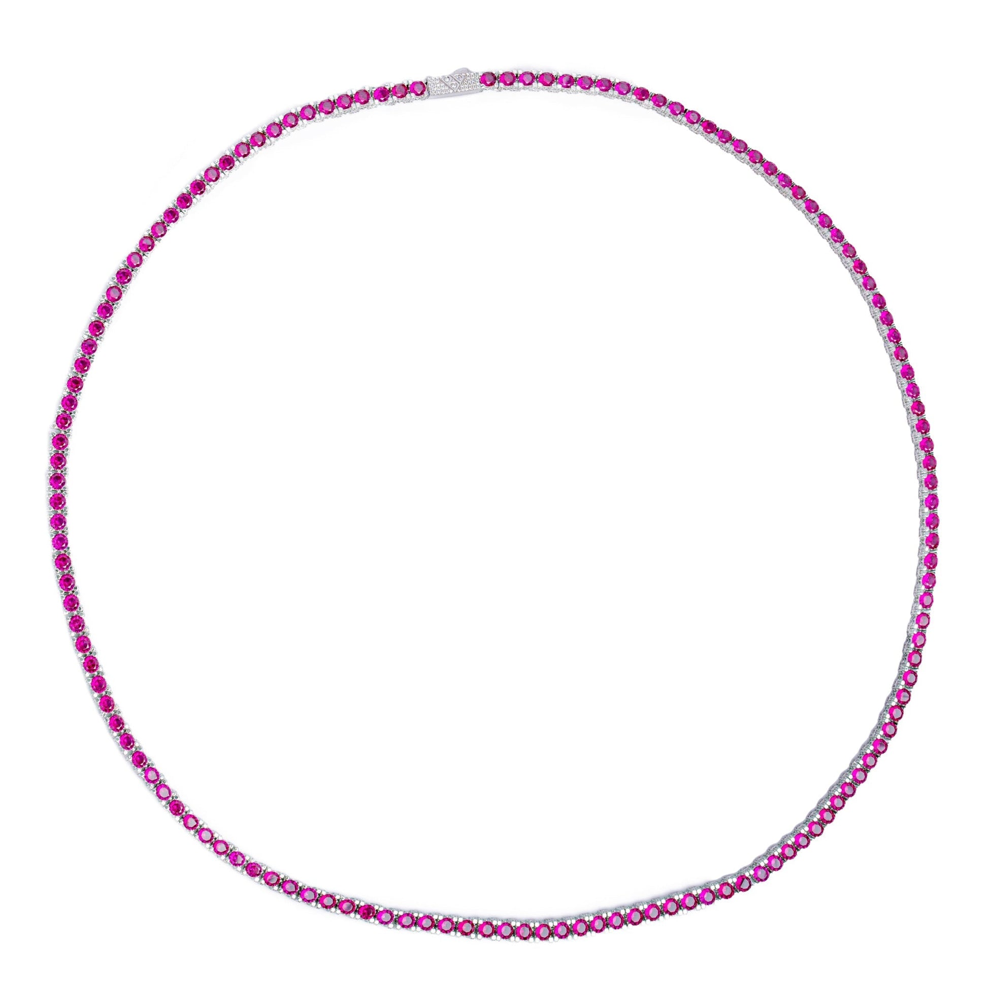 Big Daddy 4MM Silver Ruby Tennis Chain - Chain