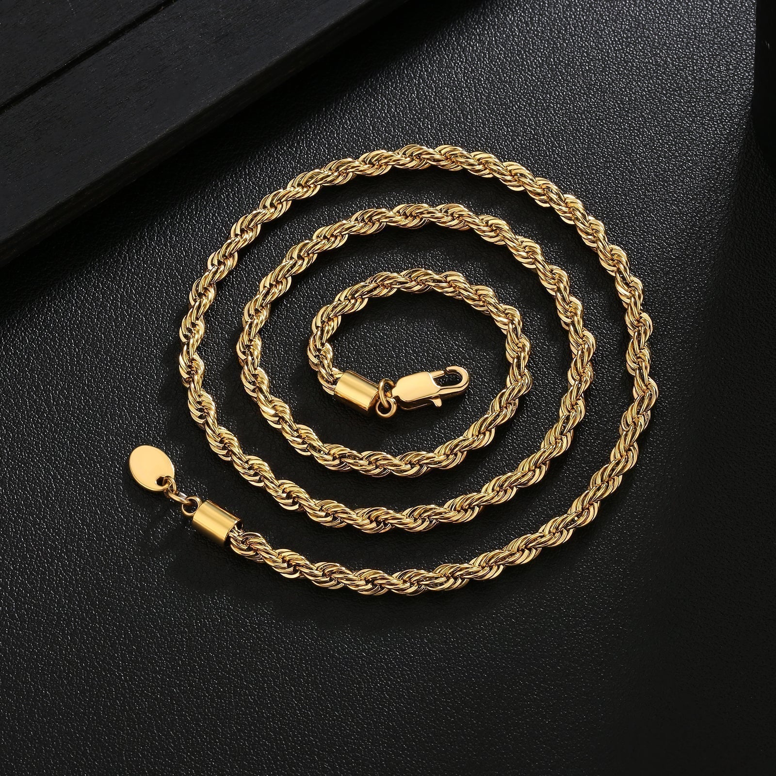 Big Daddy 4mm Stainless Steel Gold Rope Chain - Chain