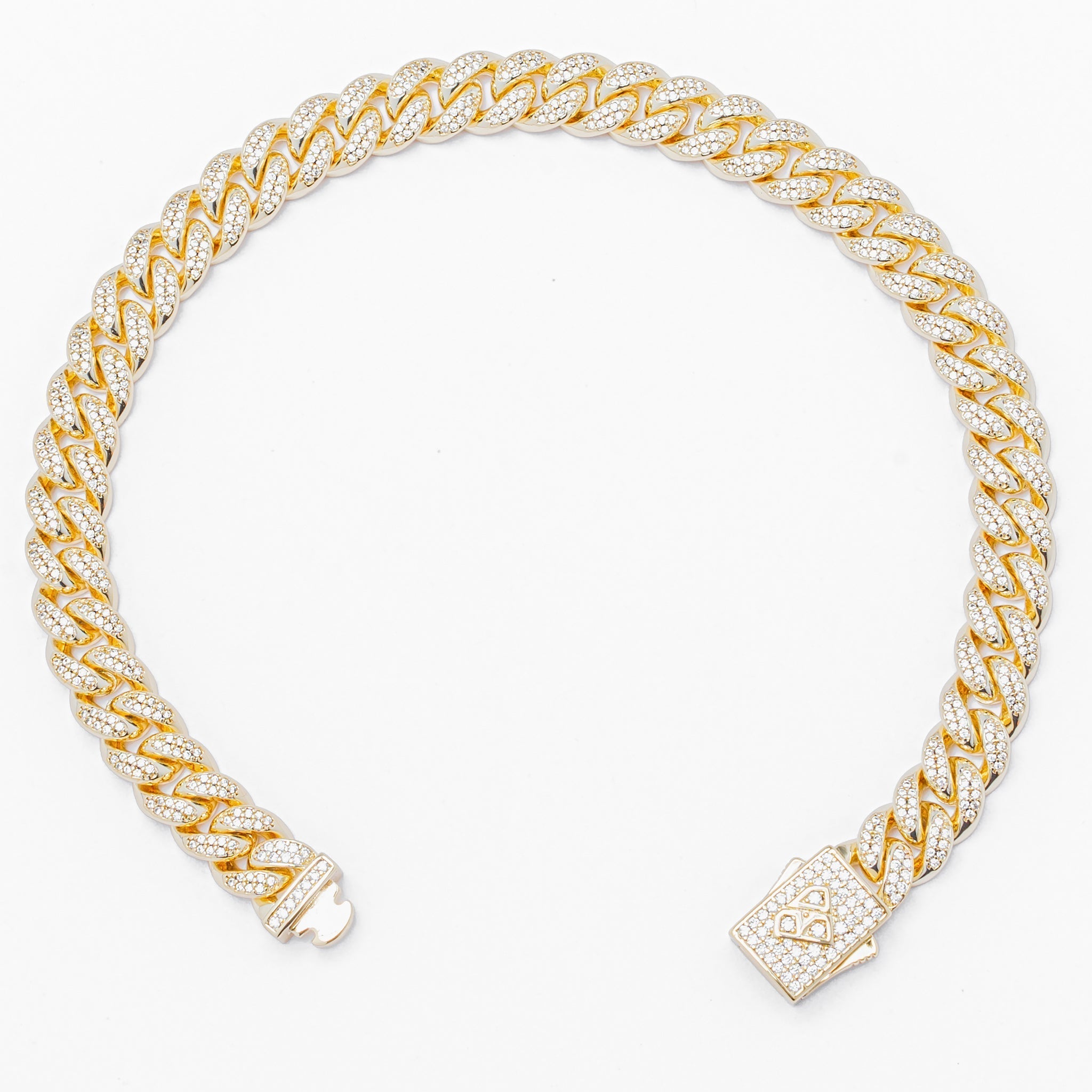 Big Daddy 8MM Cuban Link Gold Iced Out Bracelet - Bracelet