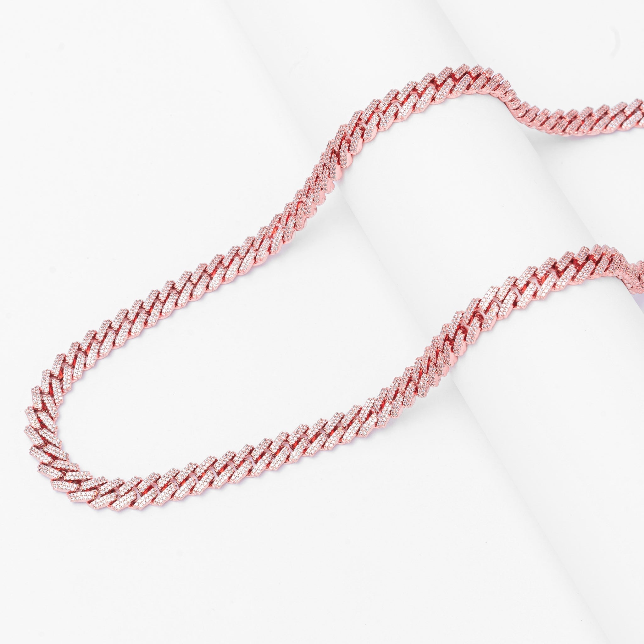 Big Daddy 8MM Cuban Link Rose Gold Iced Out Chain