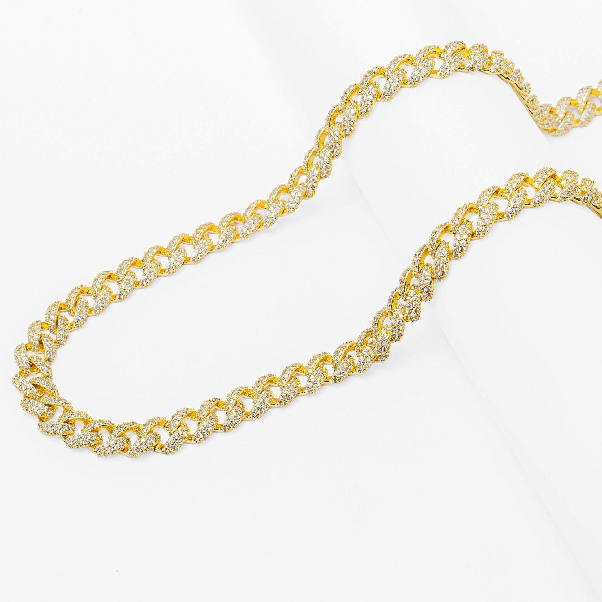 Big Daddy 9MM Diamond Curb Cuban Gold Iced Out Chain