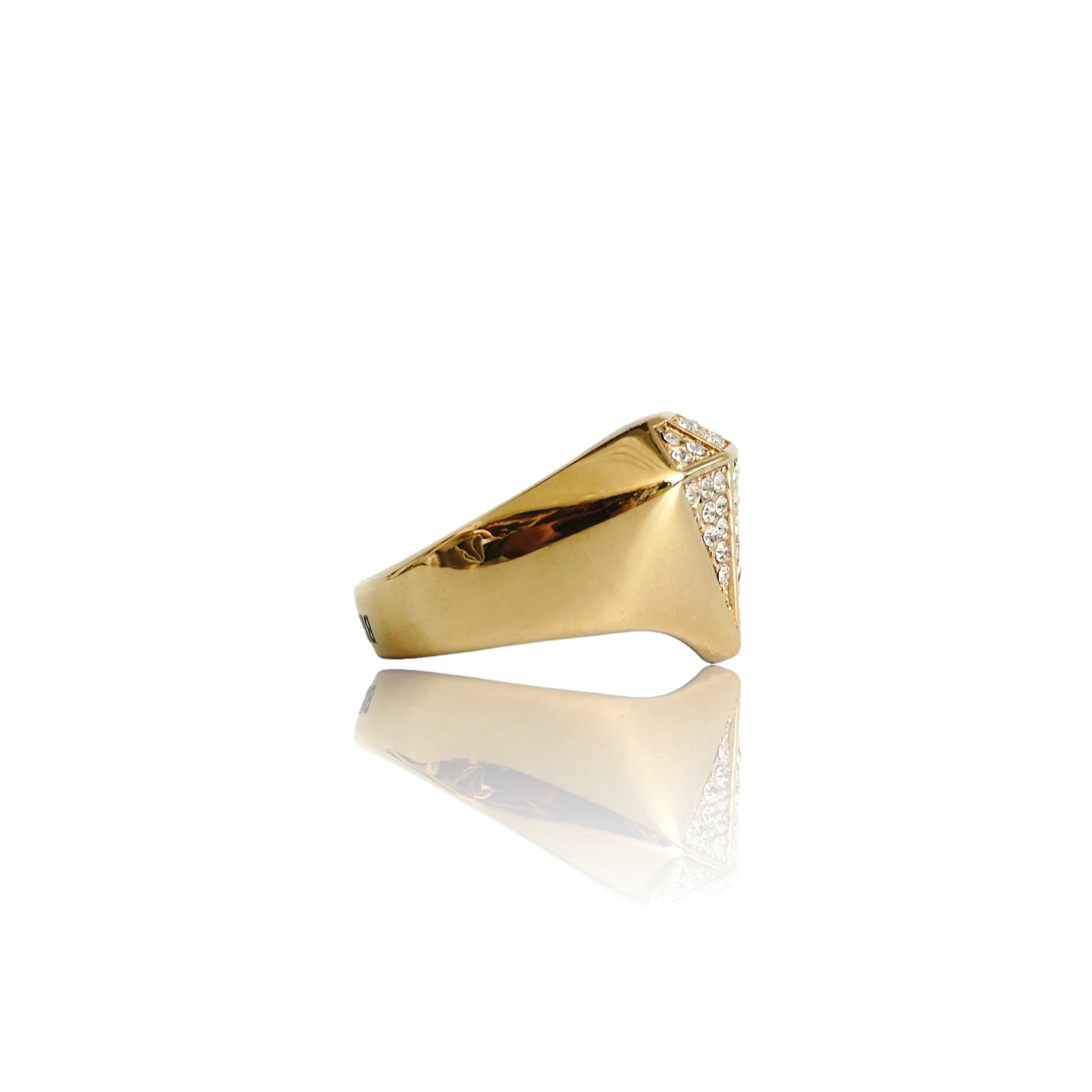 Big Daddy Bling Diamond Shape Gold Ring - Ring