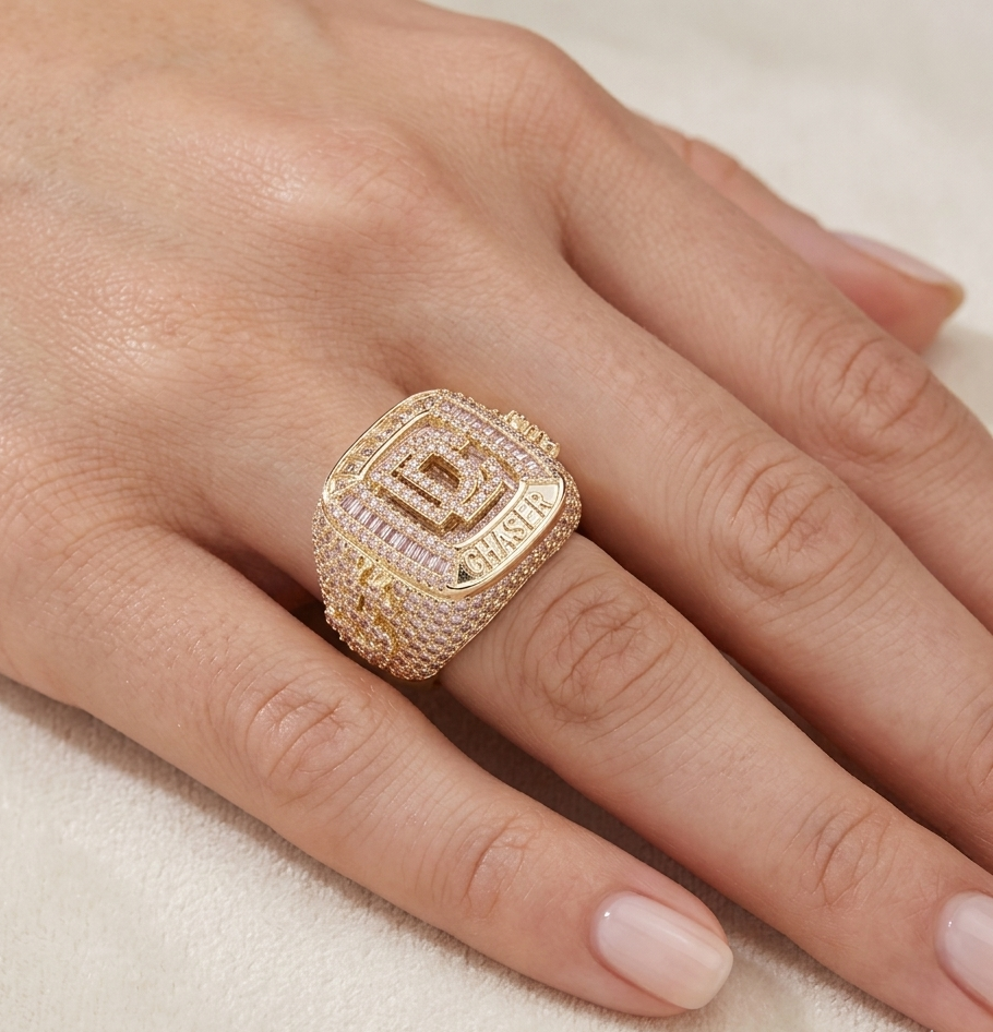Big Daddy "Dream Chaser" Baguette Iced Out Diamond Ring