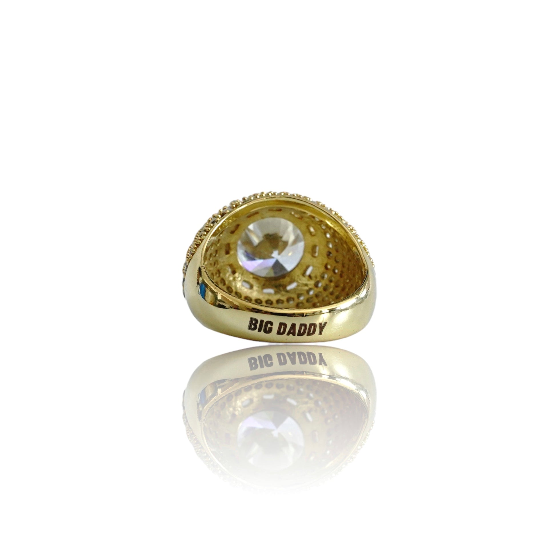 Big Daddy Iced Out Cluster Gold Ring - Ring