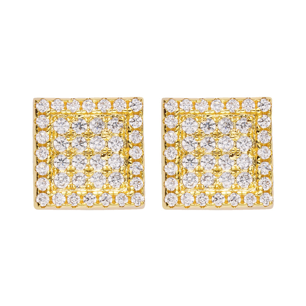Big Daddy Iced Out Square Earring - Earring