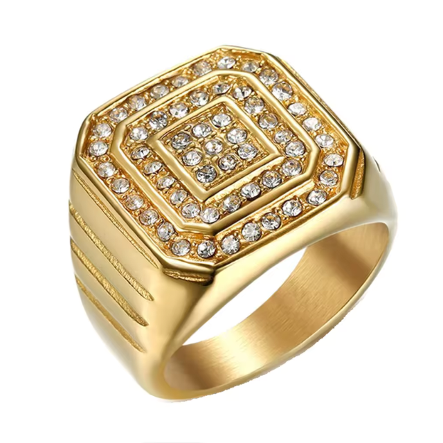 Big Daddy Imperial Iced Gold Ring - Ring