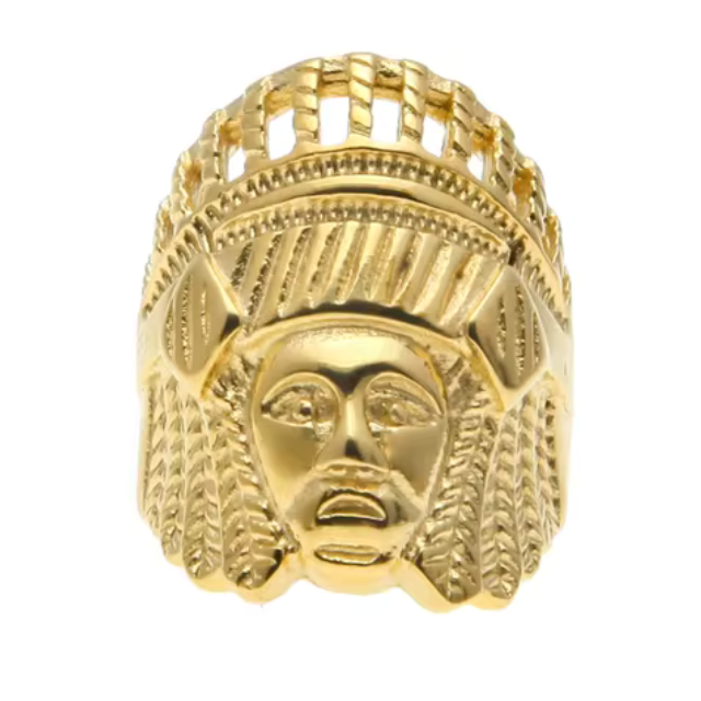 Big Daddy Retro Tibetan Gold Ring - Ring