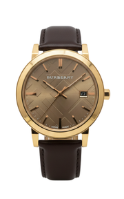 Burberry Rose Gold Dial & Case - Brown Leather Strap Men’s Watch BU9013