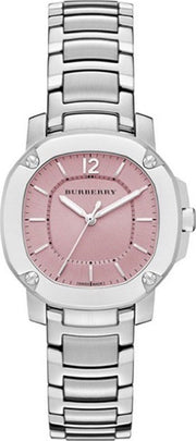 Burberry The Britain Pink Dial Silver Steel Strap Watch for Women - BBY1704 BBY1704 - Image 1